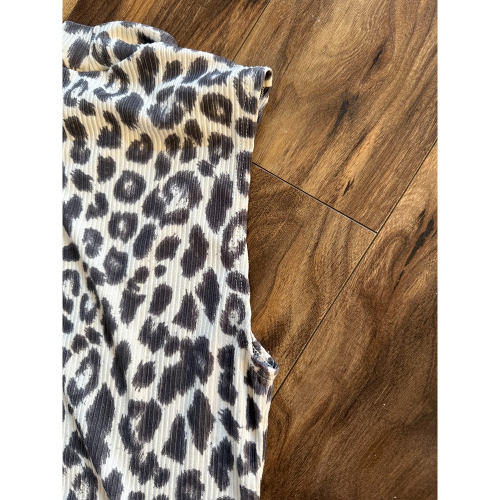 Willow‎ Root Sleeveless Leopard Print Mock Neck Bodysuit Women's Size S - Picture 6 of 8